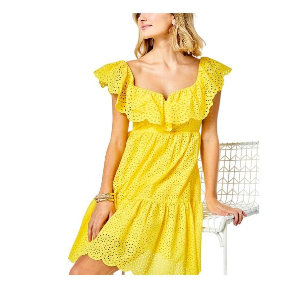 Lilly Pulitzer Dresses & Skirts - Lilly Pulitzer Breezy Yellow Asteria Dress Size 0